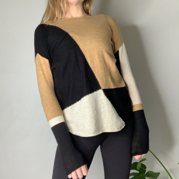 INC International Concepts Sweaters - INC Color Block Wool Blend Sweater
